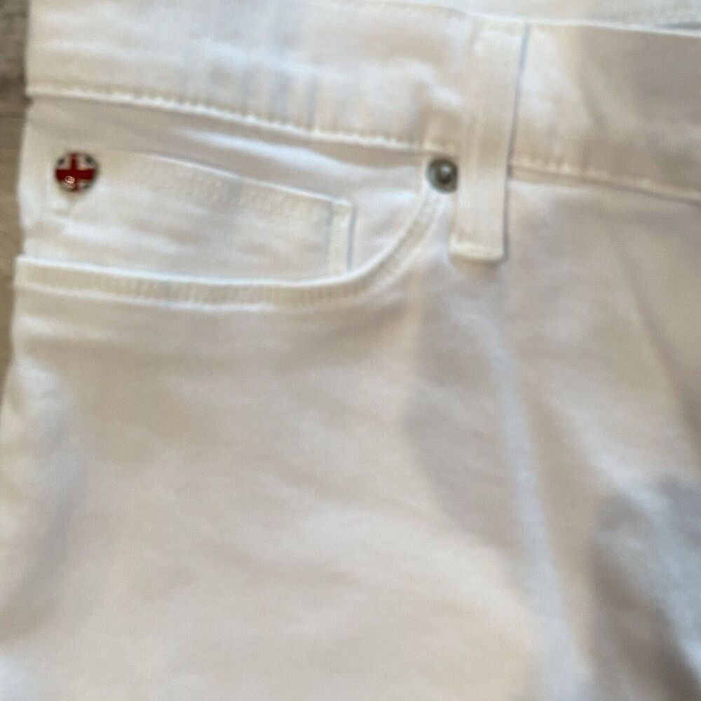 HUDSON NWT Ankle‎ Krista Super Skinny Jeans $185 WARL White 31 Frayed Hem - Picture 7 of 8